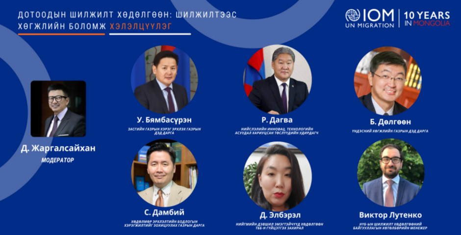 “Дотоодын шилжилт хөдөлгөөн: Шилжилтээс хөгжлийн боломж руу” хэлэлцүүлэг болов